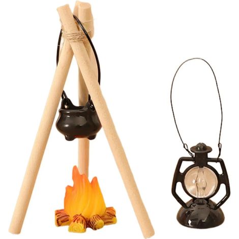 Ensemble de 7 feux de camp miniatures à l'échelle 1/12 pour la maison (1/5)