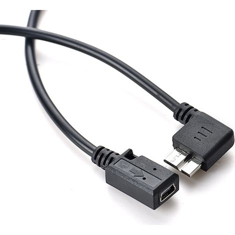 Das Tandem-Aufnahmekabel Micro 3.0 auf Mini 5p (weiblich) eignet sich zum Anschluss von Canon- und Nikon-Spiegelreflexkameras an einen Computer. (1/5)
