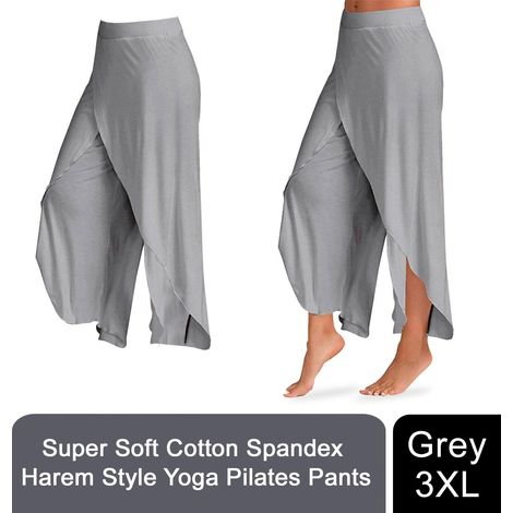 Aquarius Super Soft Modal Spandex Yoga Pilates Pants, Grey 3XL (1/5)
