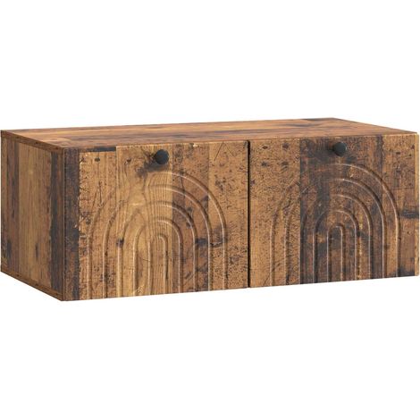 vidaXL Meuble TV mural Bois ancien 78,5 x 41 x 30 cm Bois d'ingénierie