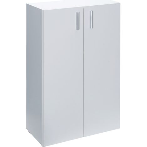 Libreria scaffale Mobile Casa Ufficio Soggiorno Archiviazione Colore e modello a scelta 3 Shelf With Doors White (en)