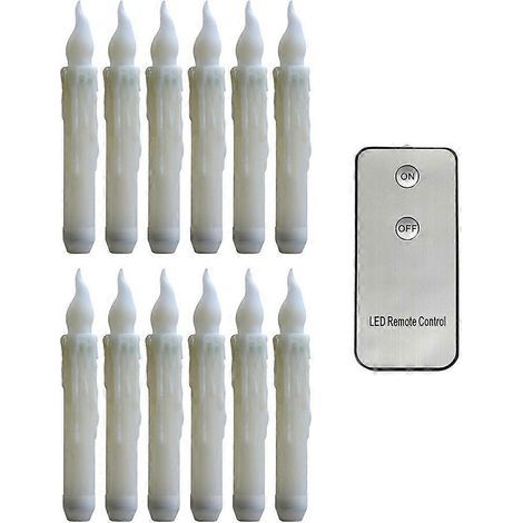 Bougies d'Halloween avec télécommande LED sans flamme, idéales pour les anniversaires et la décoration familiale, jaune clignotant. (1/5)