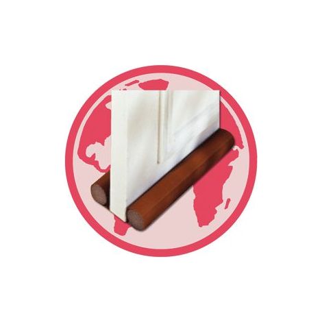 Bas de porte double boudin marron