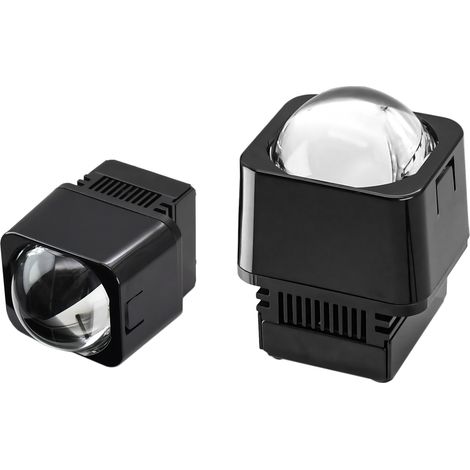 Lot de 2 mini projecteurs LED de 1,5 pouce pour phares de voiture et moto, faisceau concentré, lumière blanche carrée (1/2)