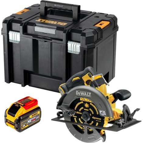 DeWALT DCS 578 NT Sierra circular sin cable 54V XR FlexVolt 190 mm sin escobillas + hoja de sierra + TSTAK - sin batería, sin cargador