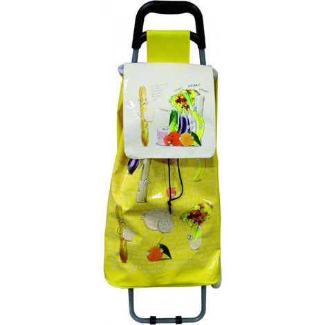 Chariot de courses Fun - Jaune - Livraison gratuite