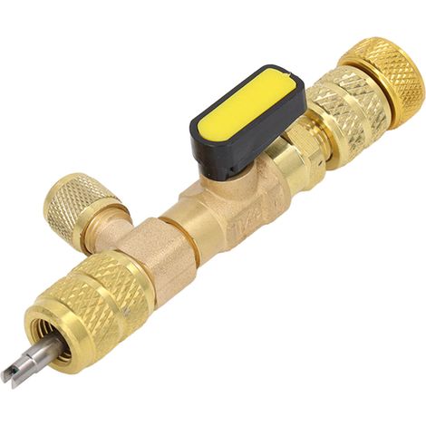 Outil démonte-installateur de noyau de valve 1/4in 5/16in, laiton double taille pour R22 R12 R407c R410A R404A (1/5)