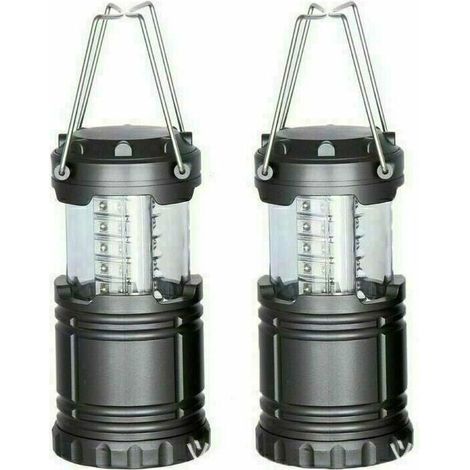 2 x Lanterne LED - 100 LUMENS - Lampe de Camping Puissante - Parfait pour les caravanes, les cabanons, les combles, les garages (1/2)