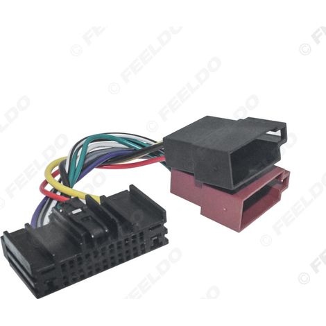 Compatible avec les Ford Focus, Fiesta, Mondeo, C-Max et Land Rover, ce faisceau adaptateur ISO pour lecteur CD d'origine permet la conversion du faisceau arrière.