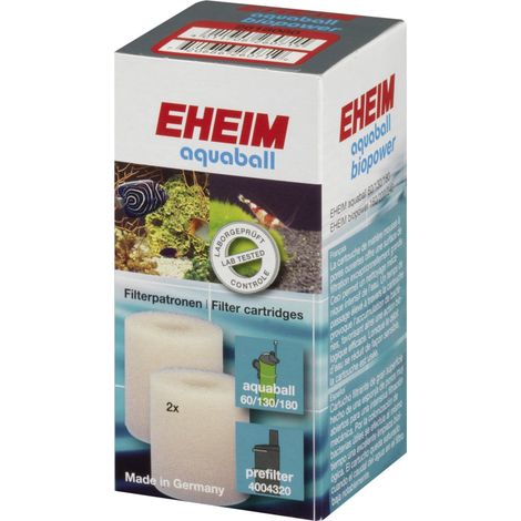 Eheim Filterpatrone für Aquaball 60/130/180 und Biopower 160/200/240 - 2 Stück Keine Angabe