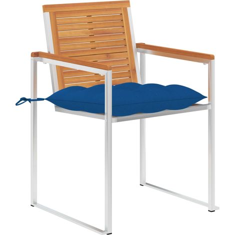 Maison Exclusive - Gartenstühle mit Kissen 2 Stk. Massivholz Akaz (1/5)