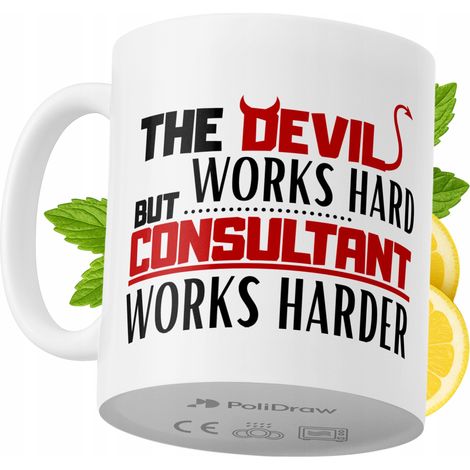 Mug humoristique pour consultant, avec texte amusant et design graphique, idéal pour les anniversaires, les fêtes et les jours fériés. Mug premium pour occasions spéciales, à la maison ou au bureau. B