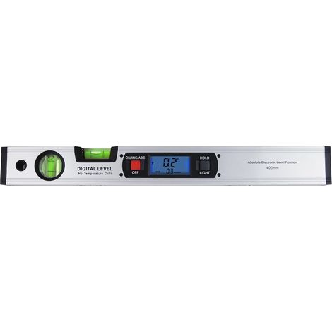360° digital inclinometer, with magnets, backlight, vertical and horizontal air bubble, for construction, carpentry, crafts, renovation, home and professional use. (1/4)