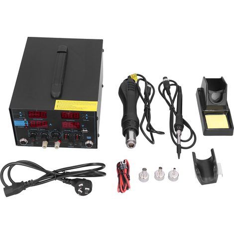 Station de soudage fer à souder pistolet air chaud alimentation USB 30V 5A pour réparation, prise UK 250V, kit maintenance électronique (1/5)