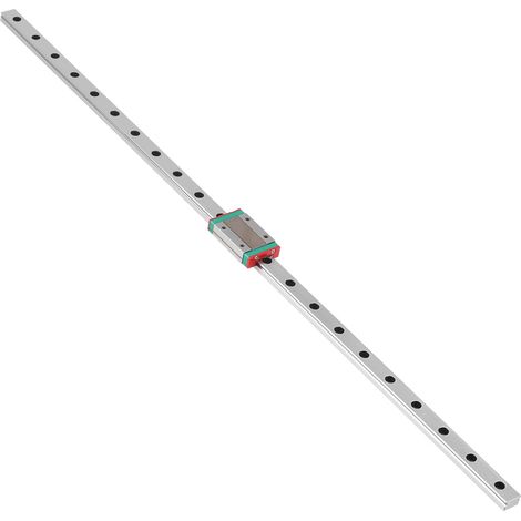 Coulisse linéaire de précision 550mm, bloc de guidage coulissant miniature, rail de glissement exact, composant mécanique robuste pour usage industriel. (1/4)