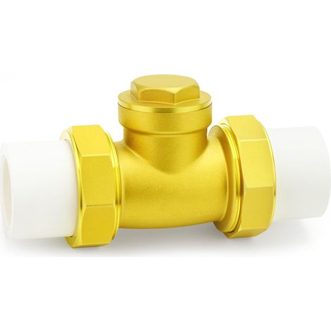 1PCS 1" Brass Check Valve DN32 with PPR, One-Way Check Valves for Drainage Systems and Industrial Pipelines (1/5)