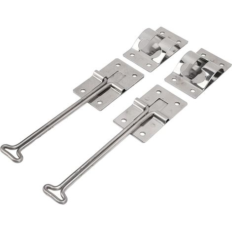 Stainless Steel Motorhome Door Lock, T-Style Latch, 304 Steel Door Bracket with Easy Installation, Sturdy Construction, Simple Maintenance for Entrance of (6 (1/5)