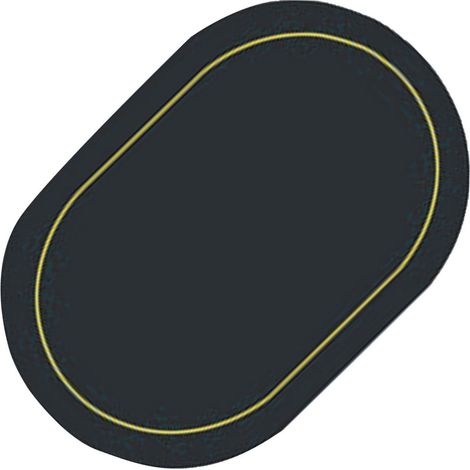 Lot de 2 sets de table ovales en cuir, résistants à l'huile et isolants, pour restaurants, hôtels et maisons. Antidérapants, ils ne permettent pas de poser les bols. Noirs. (1/5)