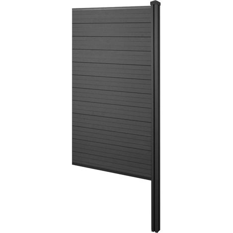 Pannello supplementare frangivento fendivista stretto con montanti alti Sarthe WPC 98cm antracite