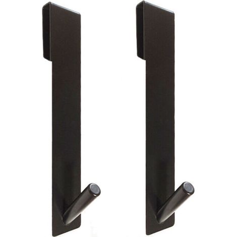 Duschwandhaken, 2er-Set Edelstahl-Duschhaken, Duschkabine aus Glas, schwarze Hänge-Duschhaken, Glaswandhaken mit Polsterung