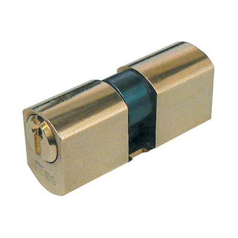 CILINDRO TONDO SFACCETTATO 8400 ISEO OTTONE CHIAVI 3 D.MM 22 L.MM 54 27+27
