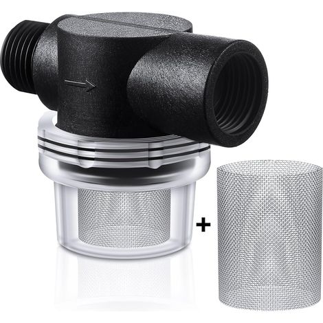 Wasserpumpensieb-Filter-Set beinhaltet Twist-On-Rohrsieb und extra 50 Mesh Edelstahl-Filtersieb, Wohnmobil-Ersatz, 1/2-Sedimentfilter, kompatibel mit WFCO-Pumpen (1/5)
