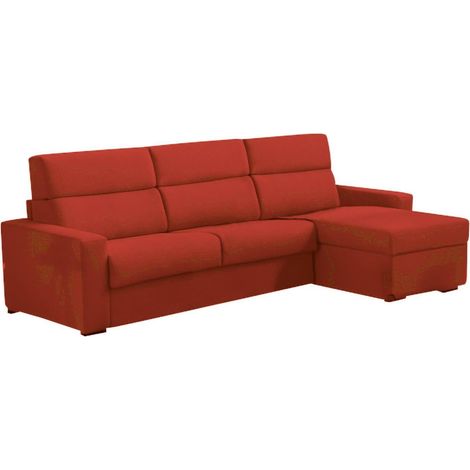 Ecksofa mit Bettfunktion Pusiano, abziehbar, Stauraum, Wasserabweisend, Made in Italy, Mehrpositionen, 280x160 cm