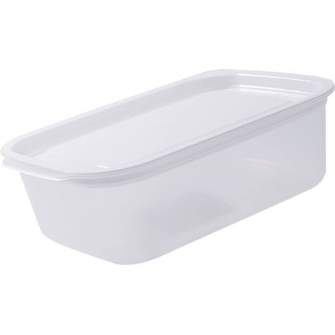 Boîte de Conservation Alimentaire Rectangulaire PP Transparente avec Couvercle Hermétique 850ml pour Frigo et Micro-ondes (1/5)