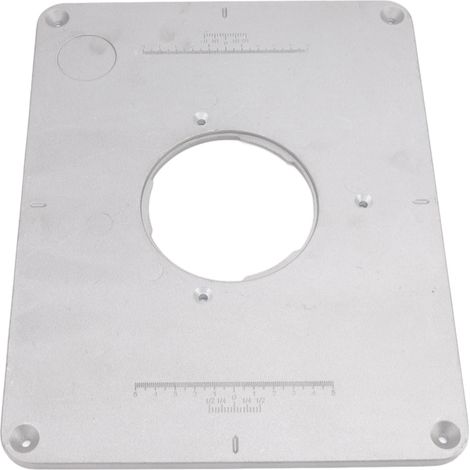 4-17/32in plaque d'insertion en aluminium pour table de défonceuse, compatible Bosch 625 624, Bosch 1611 1615, FEIN RT 1800, menuiserie (1/5)