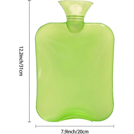 Bouillotte en caoutchouc pour thérapie par le chaud et le froid, 2 L, blanche (1/4)