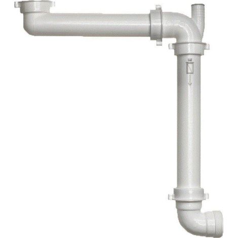 Reginox Panama Space Saving Sink Basin Waste Syphon White Bathroom (1/2)