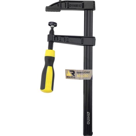 Serre-joint à vis 80 x 250 mm avec barre main dormant et manche bi-matière - Référence 041422 (1/5)