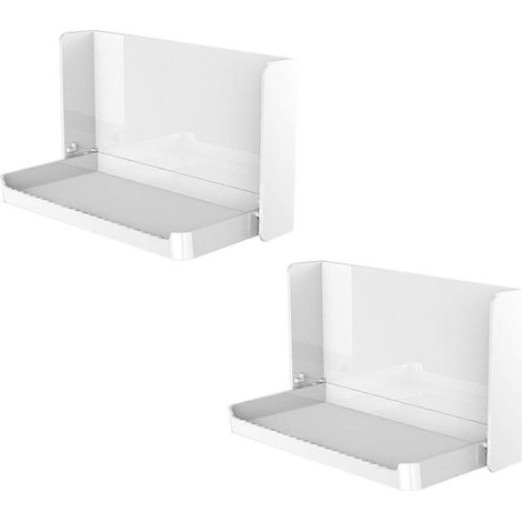 Petite étagère flottante murale, étagère de salle de bain pliable à fixation murale, A-- (1/5)