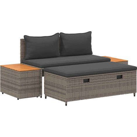 Conjunto de sofás de exterior 4 -Seater 4 pcs 55 x 30 x 39 cm vidaXL