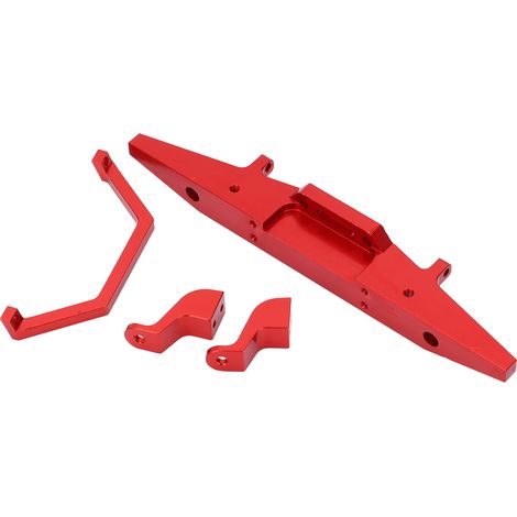 Pare-chocs avant aluminium avec crochet remorque pour RC 1/12 MN D90 - Rouge (1/5)