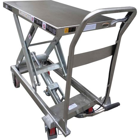 Schefer mobiler Hubtisch SHWI Premium Edelstahl Tragkraft 100 kg