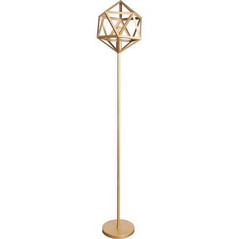 Lampada da terra Polux Denmark in metallo oro E27 165cm (1/5)