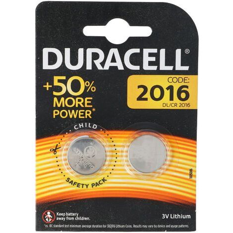 Duracell Knopfzelle CR2016 3 V 2 St. 90 mAh Lithium Elektro 2016