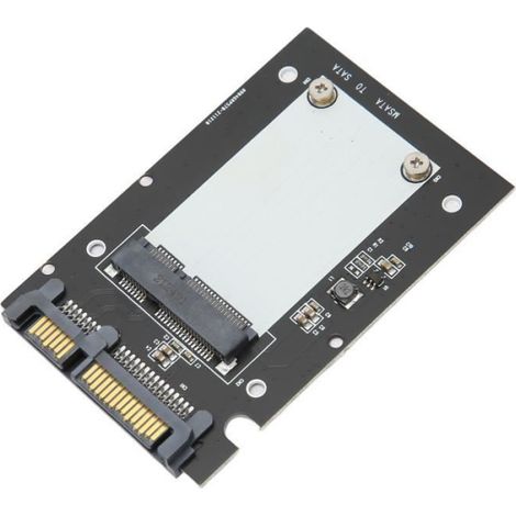 1 Adaptateur mSATA vers SATA III, Interface stockage 6 Gbps, Support demi-taille et taille complète, Pour ordinateur de bureau (1/4)
