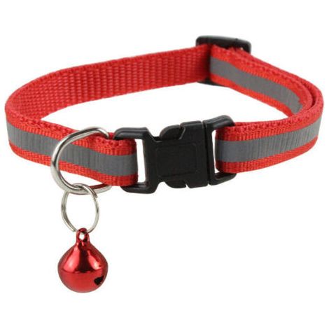 Collier Chat Anti Étranglement Réglable Réfléchissant avec, Pendentif Porte-Adresse Anti-Perdue Clochette et Boucle de Sécurité, Fourniture d'animaux Domestique Multicolore Mignon, Ensoleillé (1/5)
