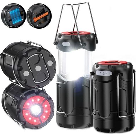 2er Set Campinglaternen, LED Campinglampe, Campingzubehör, Survival Kit für Hurrikan, Notfall, Sturm, Stromausfälle, Tragbare Outdoorlaterne (1/4)