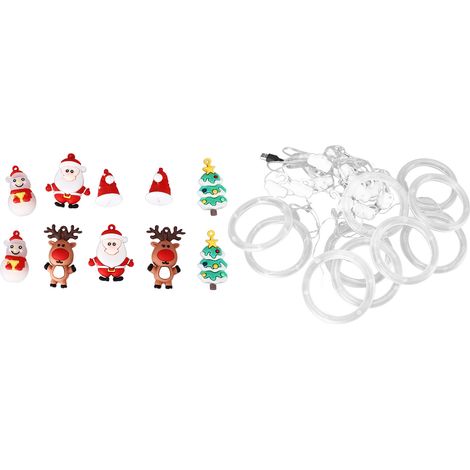 Weihnachtslichterkette mit LEDs, Kupferdraht mit schneeflockenförmigen Lämpchen, für die Innendekoration von Weihnachtsbäumen und Weihnachtsmännern, CE- und RoHS-zertifiziert (1/5)