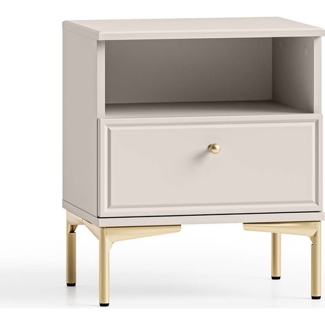 Comodino 1 cassetto Sélène cashmere 53cm (1/5)