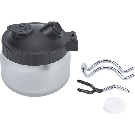 Pulvérisateur de nettoyage pour pistolet à peinture, pot en verre, acier et plastique, mat, pour nettoyage de peinture (1/5)