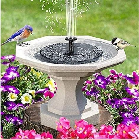 Fontaine solaire 3 W - Pompe de bassin solaire avec lumière LED - Pour bassin de jardin ou fontaine A