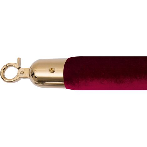 Cordon poteau - Velours - Ø38x1500mm - Doré/Rouge - AF 221 - Saro