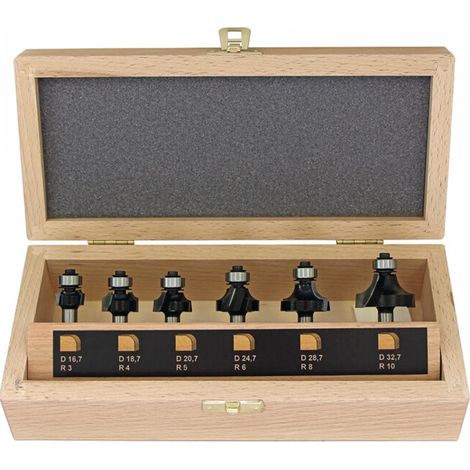 Abrundfräsersatz 973CT06A03 HM Schaft-D.8mm 6-tlg. (1/4)