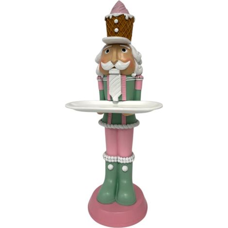Dekofigur Nußknacker mit Tablett groß 58 x 19 x 15 cm bunt Weihnachtscharaktere