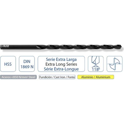 IZAR 12167 - foret extra-long h DIN1869n (1/2)