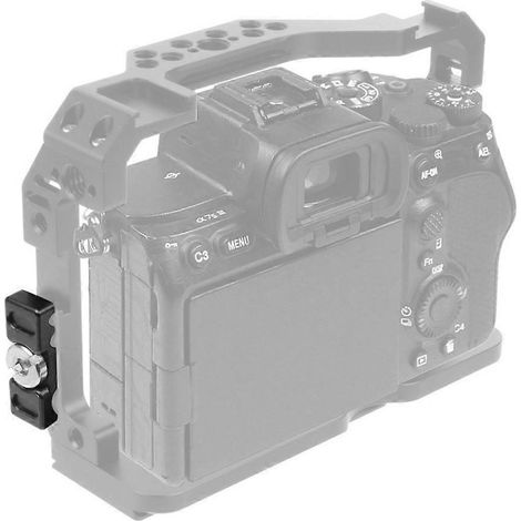 Serre-câbles en aluminium noir pour cage de caméra et support d'éclairage (1/4)